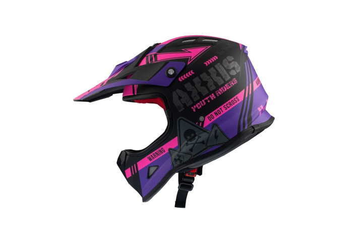 Axxis Wolverine B8 Matt Pink Kids Helmet 5